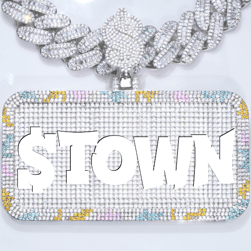 CUSTOM LETTER NECKLACE 3D COLORFUL SQUARE