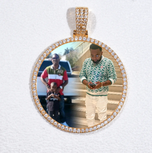 MEDIUM 3D CIRCLE CUSTOM PICTURE PENDANT