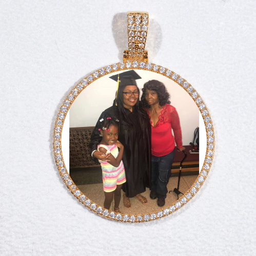 MEDIUM 3D CIRCLE CUSTOM PICTURE PENDANT