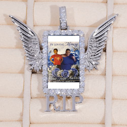 RIP WING 3D CUSTOM PICTURE PENDANT