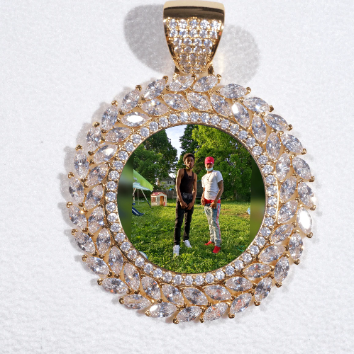 Large 3D Wheat Ear Custom Picture Pendant