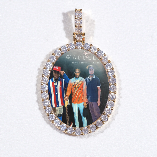3D Oval Custom Picture Pendant