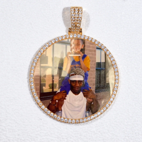 MEDIUM 3D CIRCLE CUSTOM PICTURE PENDANT