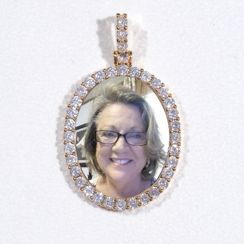 3D Oval Custom Picture Pendant