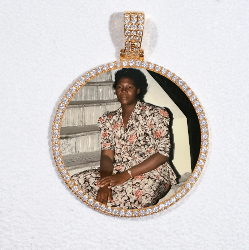 MEDIUM 3D CIRCLE CUSTOM PICTURE PENDANT