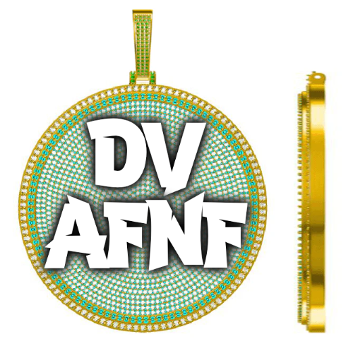 CUSTOM LETTER NECKLACE 3D BIG DISC
