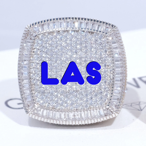 CUSTOM LETTER 3D ICED RING