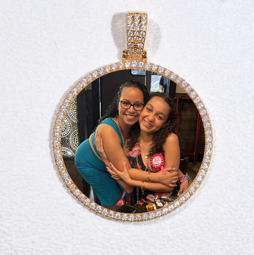 MEDIUM 3D CIRCLE CUSTOM PICTURE PENDANT