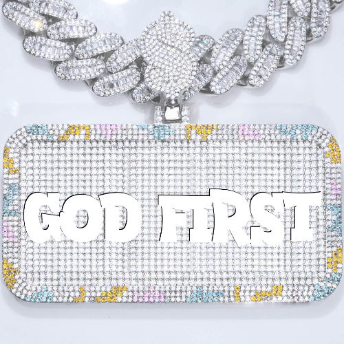 CUSTOM LETTER NECKLACE 3D COLORFUL SQUARE