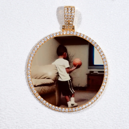 MEDIUM 3D CIRCLE CUSTOM PICTURE PENDANT