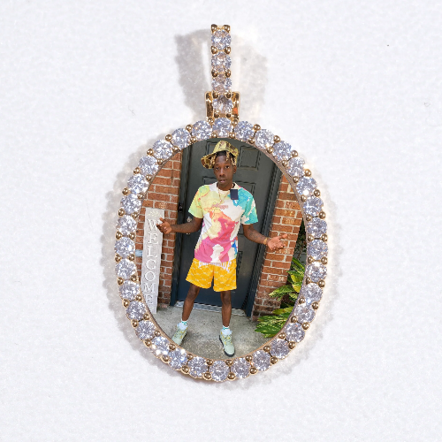 3D Oval Custom Picture Pendant