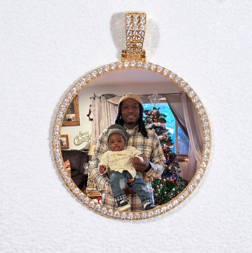 MEDIUM 3D CIRCLE CUSTOM PICTURE PENDANT