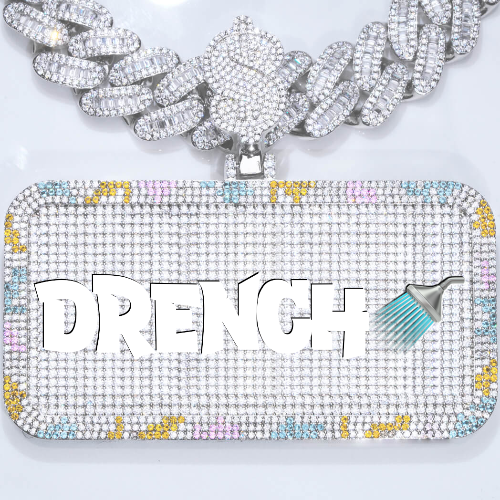 CUSTOM LETTER NECKLACE 3D COLORFUL SQUARE