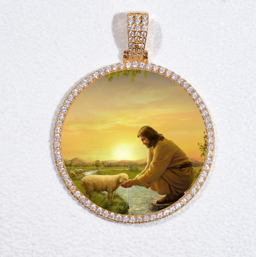 MEDIUM 3D CIRCLE CUSTOM PICTURE PENDANT