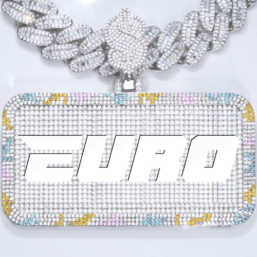 CUSTOM LETTER NECKLACE 3D COLORFUL SQUARE