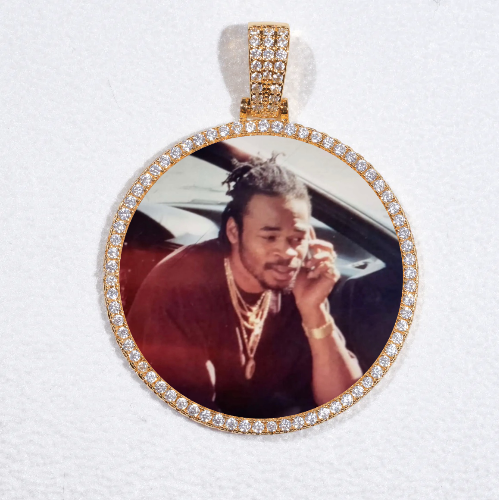 MEDIUM 3D CIRCLE CUSTOM PICTURE PENDANT