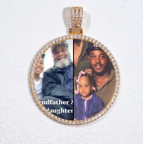 MEDIUM 3D CIRCLE CUSTOM PICTURE PENDANT
