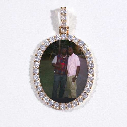 3D Oval Custom Picture Pendant