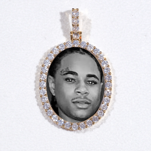 3D Oval Custom Picture Pendant