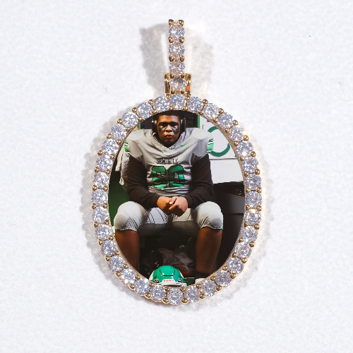 3D Oval Custom Picture Pendant