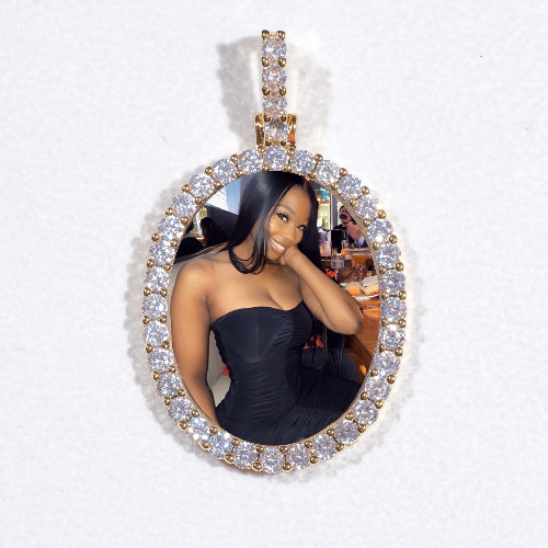 3D Oval Custom Picture Pendant
