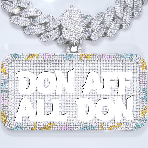 CUSTOM LETTER NECKLACE 3D COLORFUL SQUARE