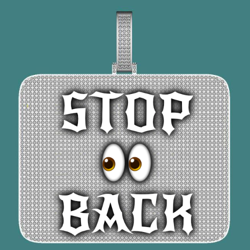 CUSTOM LETTER NECKLACE 3D BIG SQUARE