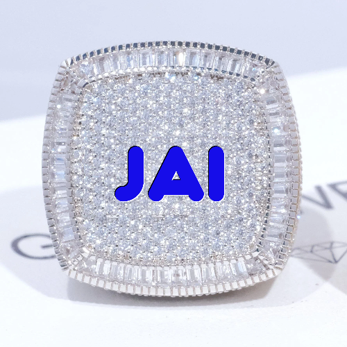 CUSTOM LETTER 3D ICED RING