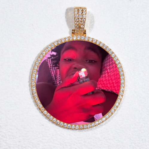 MEDIUM 3D CIRCLE CUSTOM PICTURE PENDANT