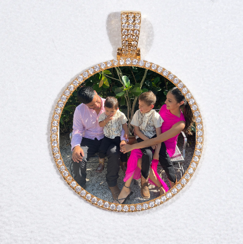 MEDIUM 3D CIRCLE CUSTOM PICTURE PENDANT