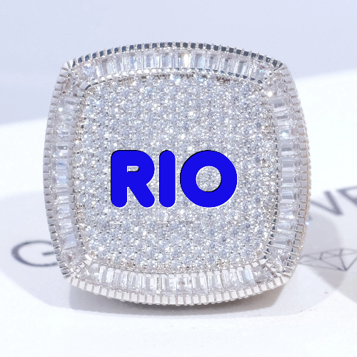 CUSTOM LETTER 3D ICED RING