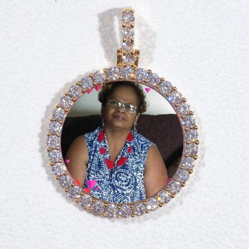 3D CIRCLE CUSTOM PICTURE PENDANT SMALL SIZE