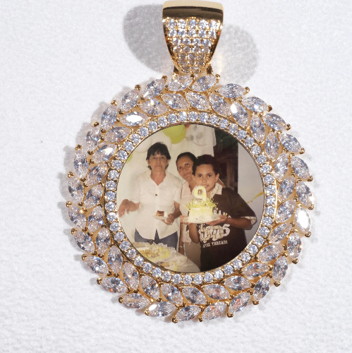 Large 3D Wheat Ear Custom Picture Pendant