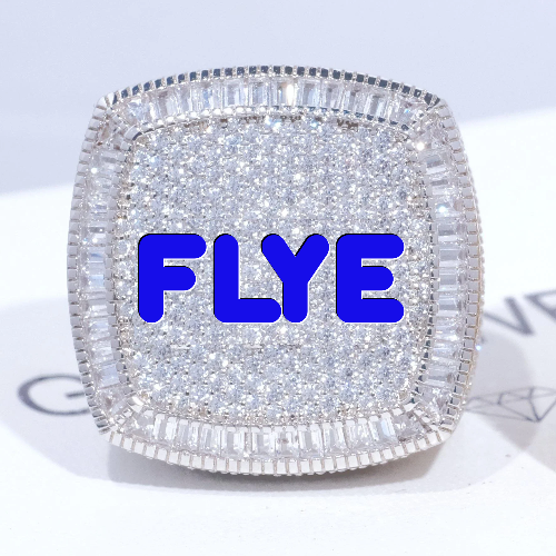 CUSTOM LETTER 3D ICED RING