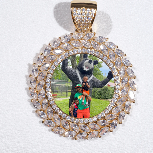 Large 3D Wheat Ear Custom Picture Pendant