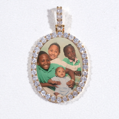 3D Oval Custom Picture Pendant