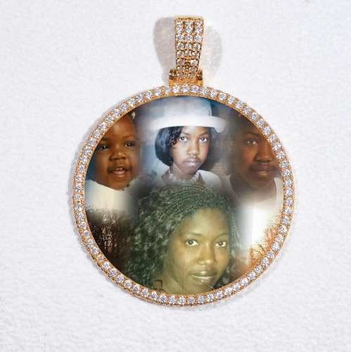 MEDIUM 3D CIRCLE CUSTOM PICTURE PENDANT