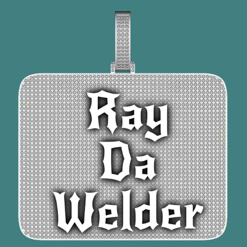 CUSTOM LETTER NECKLACE 3D BIG SQUARE