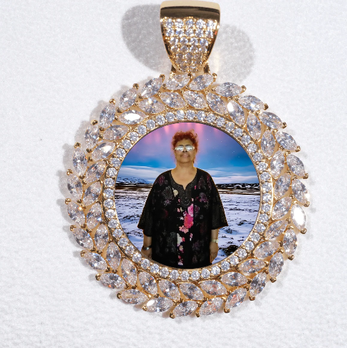Large 3D Wheat Ear Custom Picture Pendant