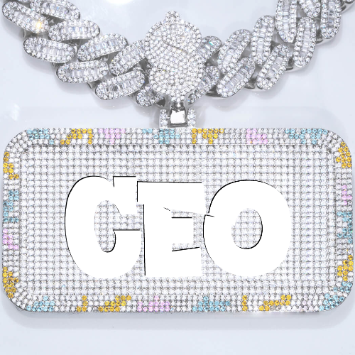 CUSTOM LETTER NECKLACE 3D COLORFUL SQUARE