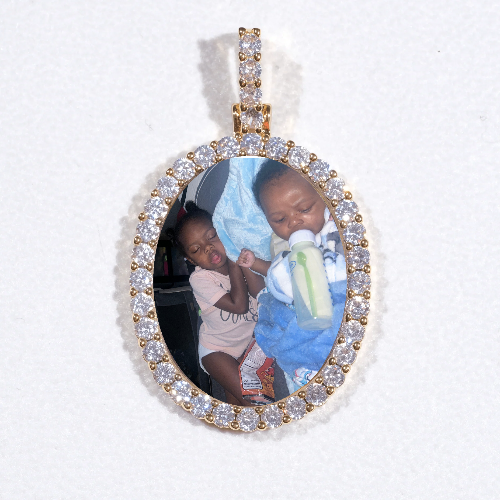 3D Oval Custom Picture Pendant