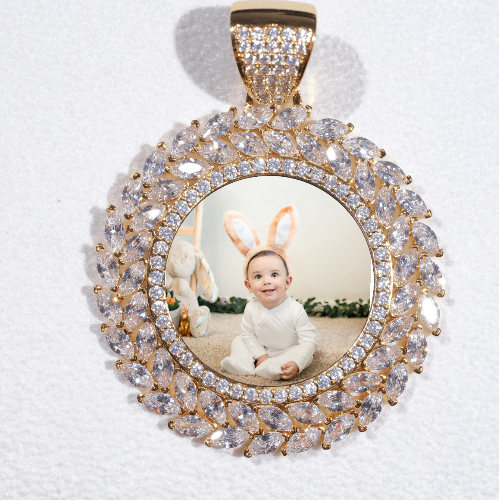 Large 3D Wheat Ear Custom Picture Pendant