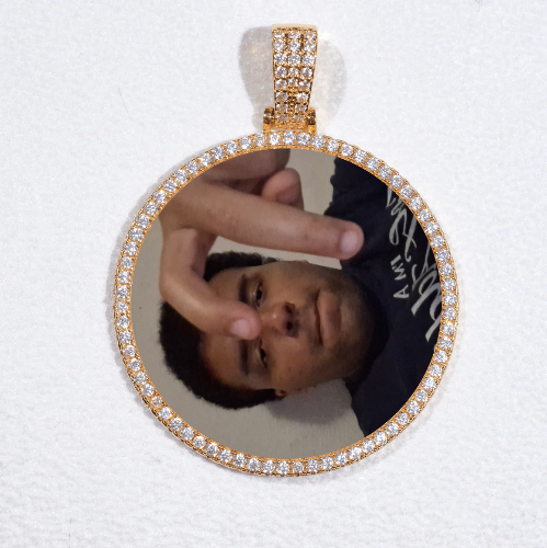 MEDIUM 3D CIRCLE CUSTOM PICTURE PENDANT