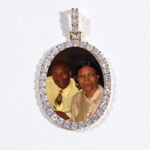 3D Oval Custom Picture Pendant