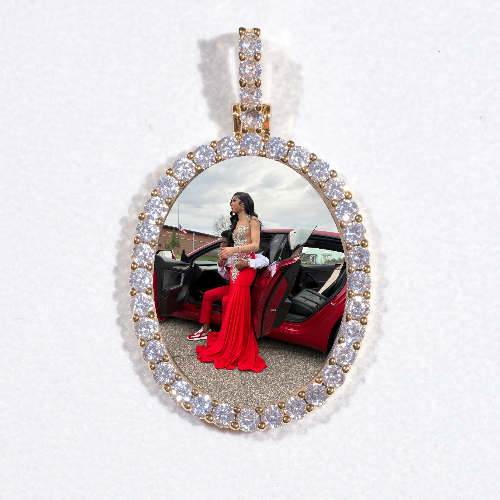 3D Oval Custom Picture Pendant