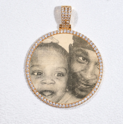 MEDIUM 3D CIRCLE CUSTOM PICTURE PENDANT