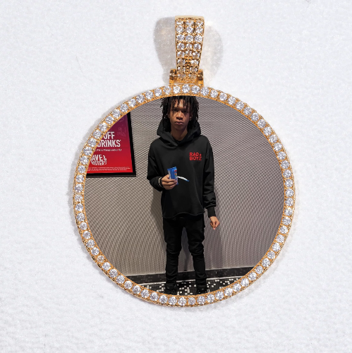 MEDIUM 3D CIRCLE CUSTOM PICTURE PENDANT