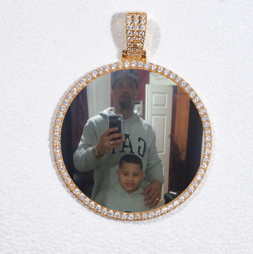 MEDIUM 3D CIRCLE CUSTOM PICTURE PENDANT