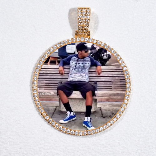 MEDIUM 3D CIRCLE CUSTOM PICTURE PENDANT