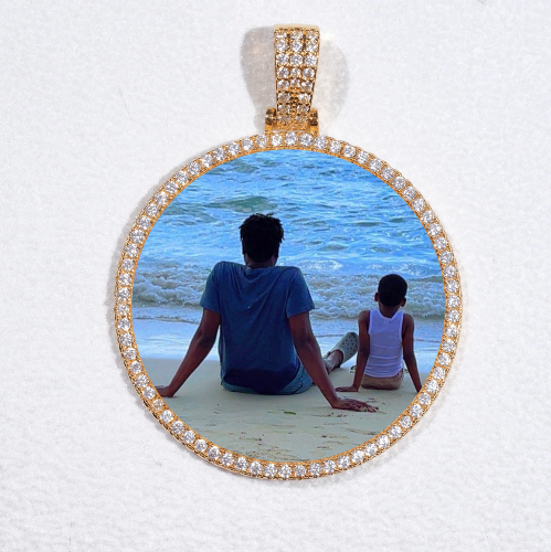 MEDIUM 3D CIRCLE CUSTOM PICTURE PENDANT